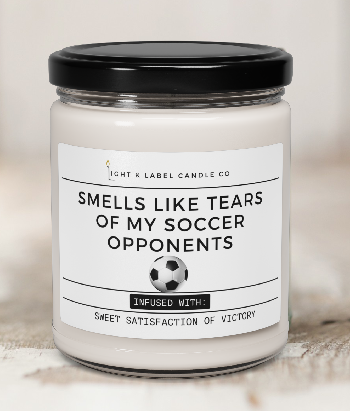 Soccer Candle, Girls Soccer Gift, Boys Soccer Gift, Senior Soccer Gift, Sports Candle Gift Idea | 8 oz Soy Candle Non-Toxic, Soccer Fan Gift