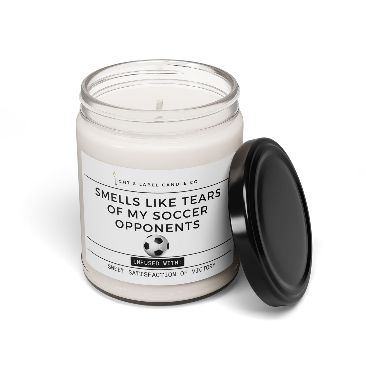 Soccer Candle, Girls Soccer Gift, Boys Soccer Gift, Senior Soccer Gift, Sports Candle Gift Idea | 8 oz Soy Candle Non-Toxic, Soccer Fan Gift