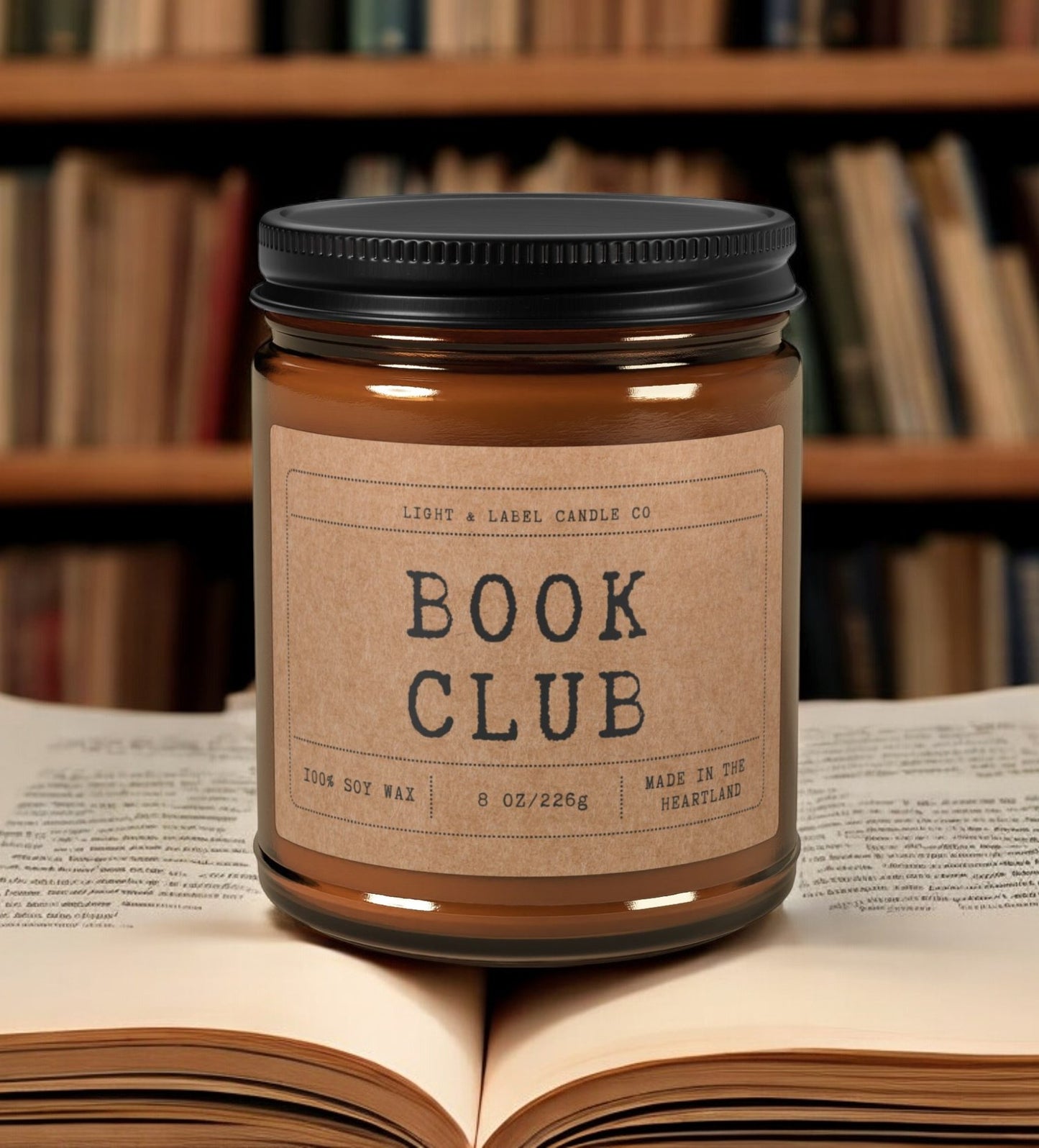 Book Club Candle Gift For Librarian Bookshop | Book Lover Gift| Bookish Gift | Reading Candle | Bookworm Gift | Library Candle