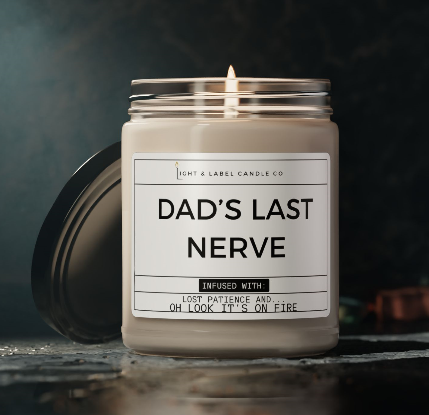 Dad's Last Nerve Candle | Dad Gift | Dad Gift from Kids | Fathers Day Gift | Funny Dad Gift | Candle Gift for Dad | 9 oz Soy Candle