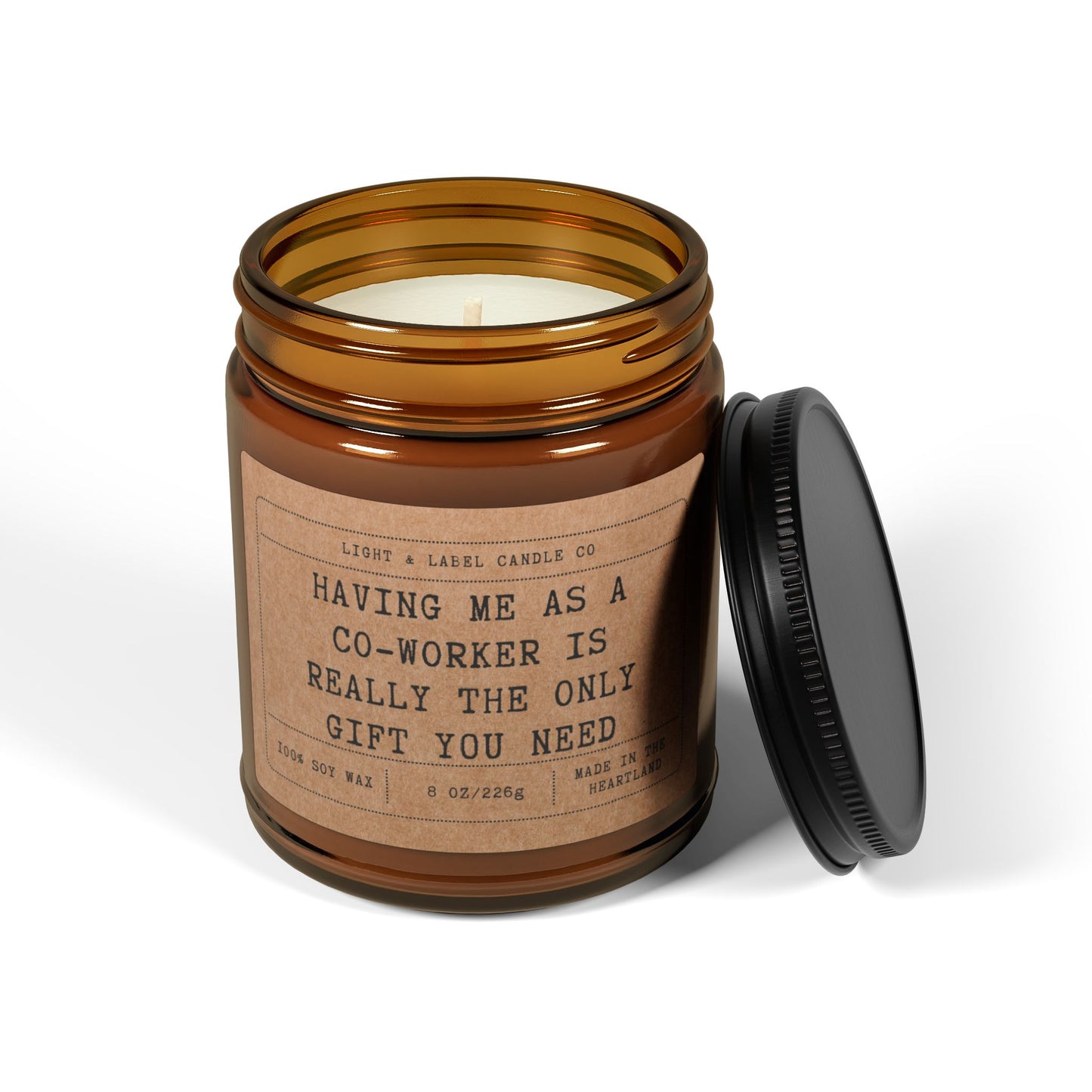 Funny Co-Worker Gift, Gift for Coworker, Scented Jar Candle Gift, Sarcastic CoWorker Gift, Birthday Gift for Coworker, Work Christmas Gift