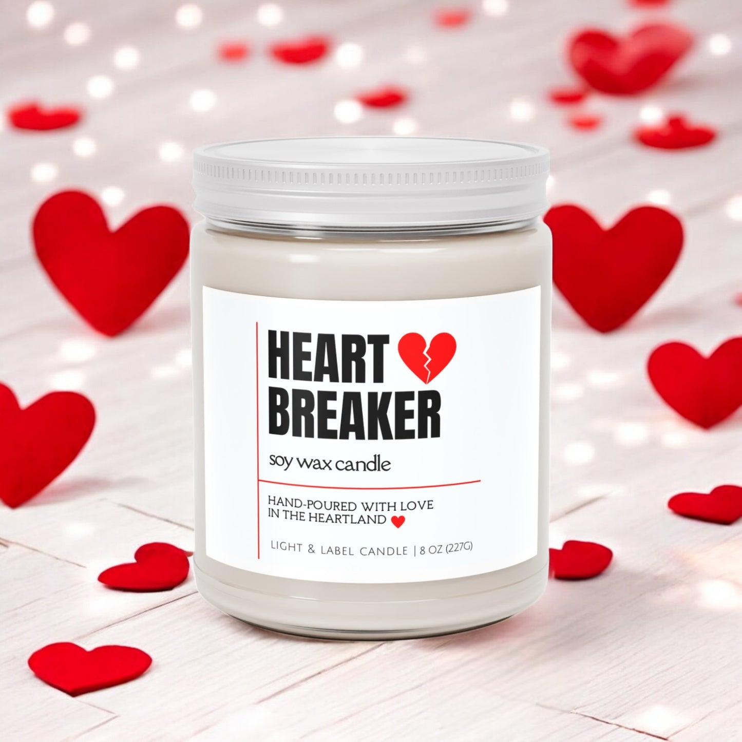 Heartbreaker Valentines Candle | Valentines Day Candle Gift | Gift for Her | Valentines Gift for Girlfriend | Lover Candle | Soy Wax Candle