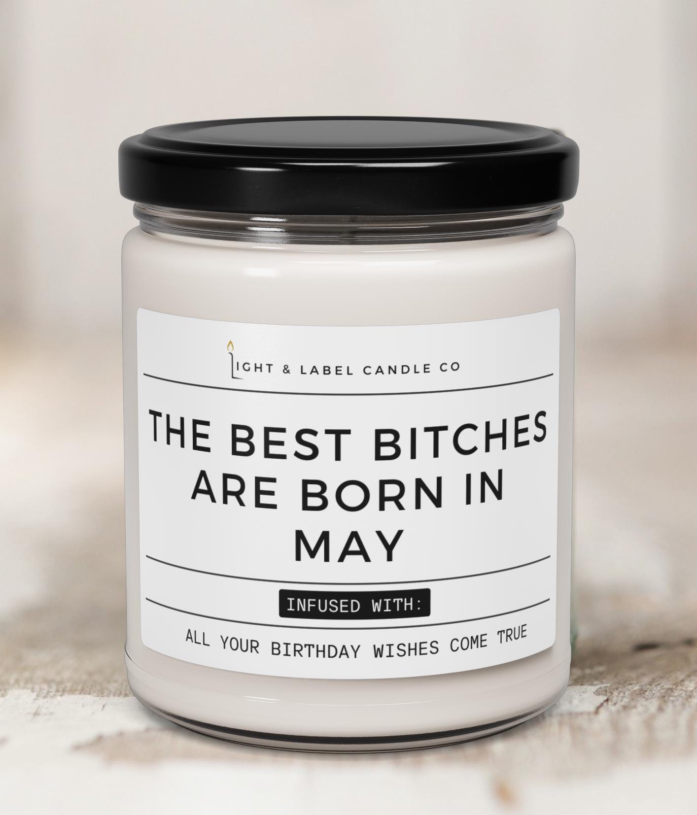 May Birthday Gift Candle | Best Bitches Are Born In May | Custom Funny Taurus Gemini Candle for Women | BFF Candle Gift