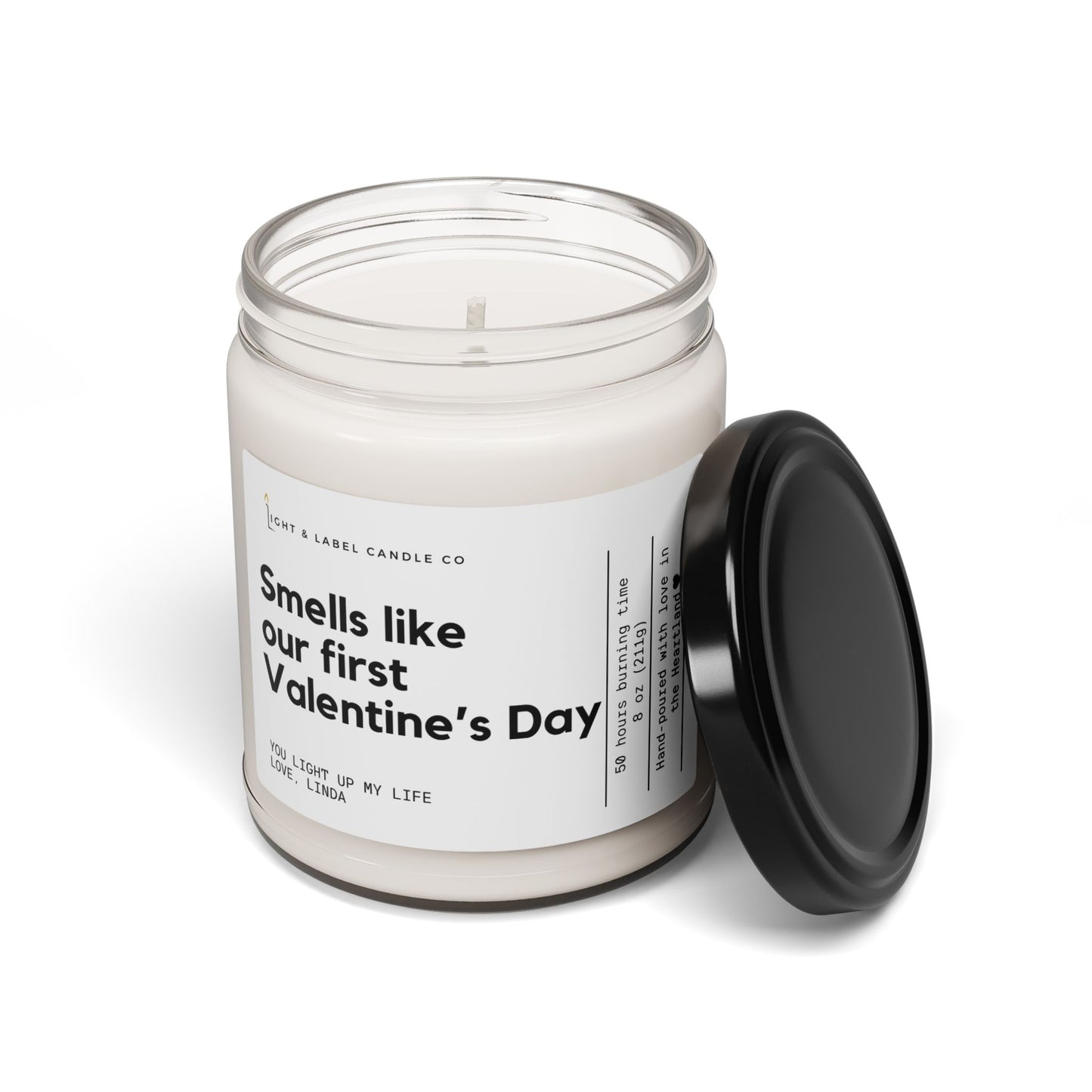 First Valentines Day Personalized Candle Gift | Gifts For Him | Gift for Her | Valentines Gift for Boyfriend | Valentine Gift for Girlfriend