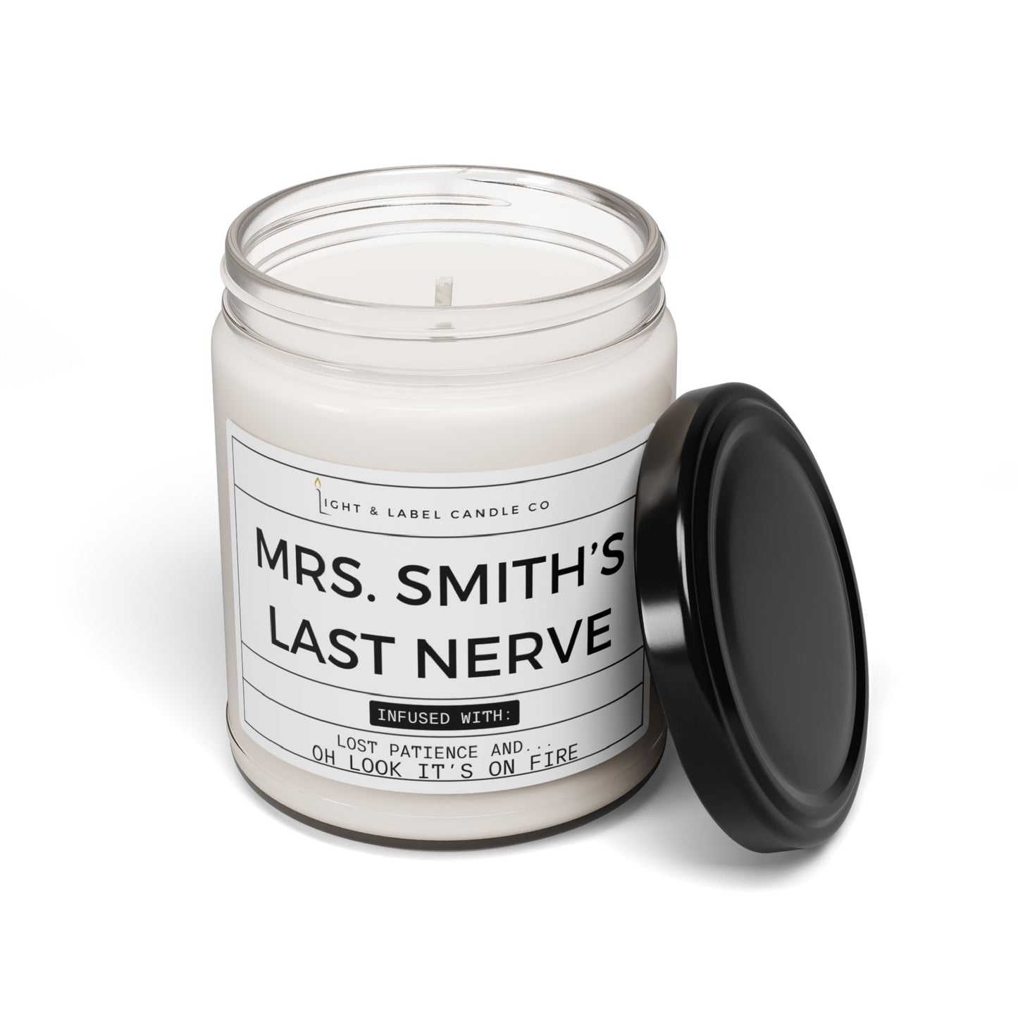 Teacher's Last Nerve Candle | Teacher Gift | Teacher Candle | Funny Teacher Gift | Personalized Teacher Gift | 9 oz Soy Candle