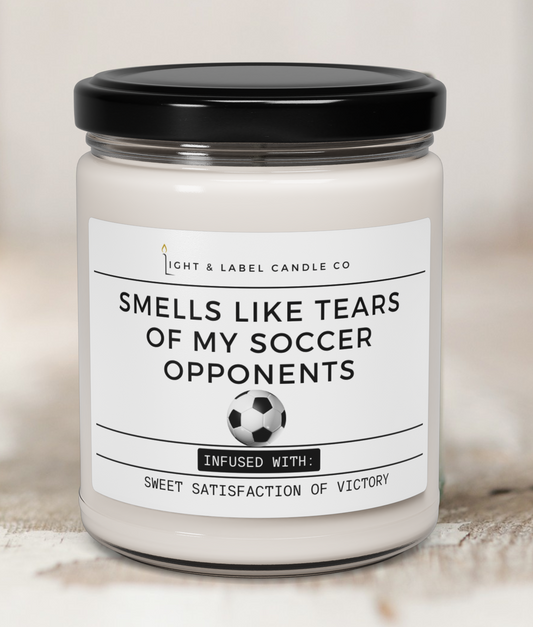 Soccer Candle, Girls Soccer Gift, Boys Soccer Gift, Senior Soccer Gift, Sports Candle Gift Idea | 8 oz Soy Candle Non-Toxic, Soccer Fan Gift