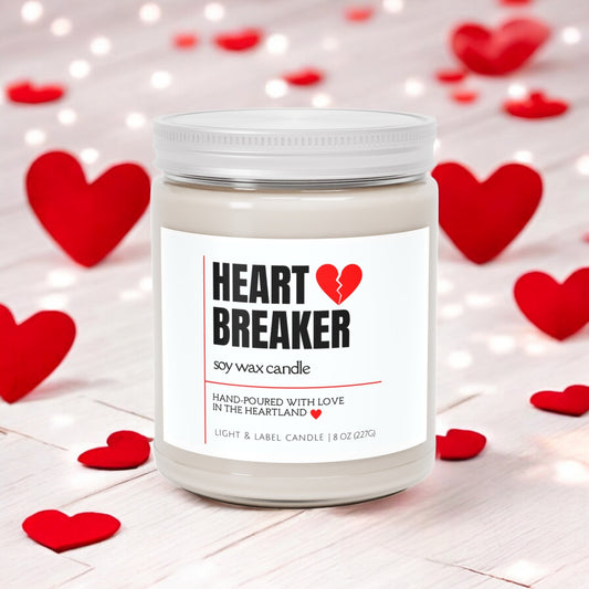 Heartbreaker Valentines Candle | Valentines Day Candle Gift | Gift for Her | Valentines Gift for Girlfriend | Lover Candle | Soy Wax Candle
