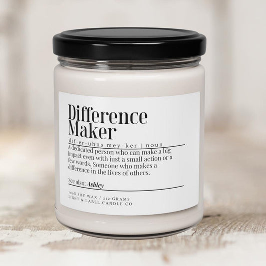 difference maker definition soy wax candle appreciation thank you gift