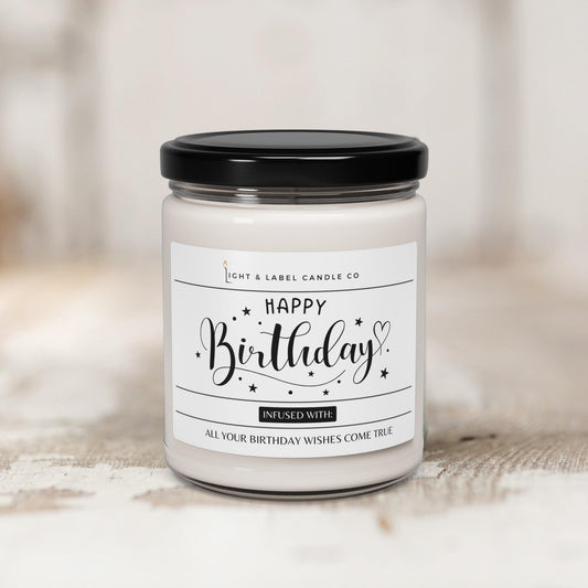 Happy Birthday Candle | Birthday Candle Gift | Personalized Birthday Candle Gift  | Birthday Cake Scented Candle | 8 oz Soy Candle